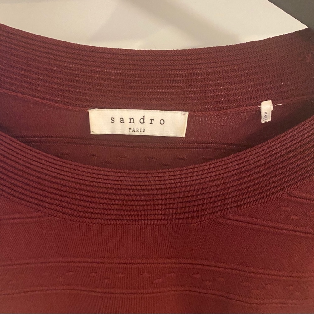 Sandro Dean Ribbed Knit Dress  EUC - Picture 3 of 6